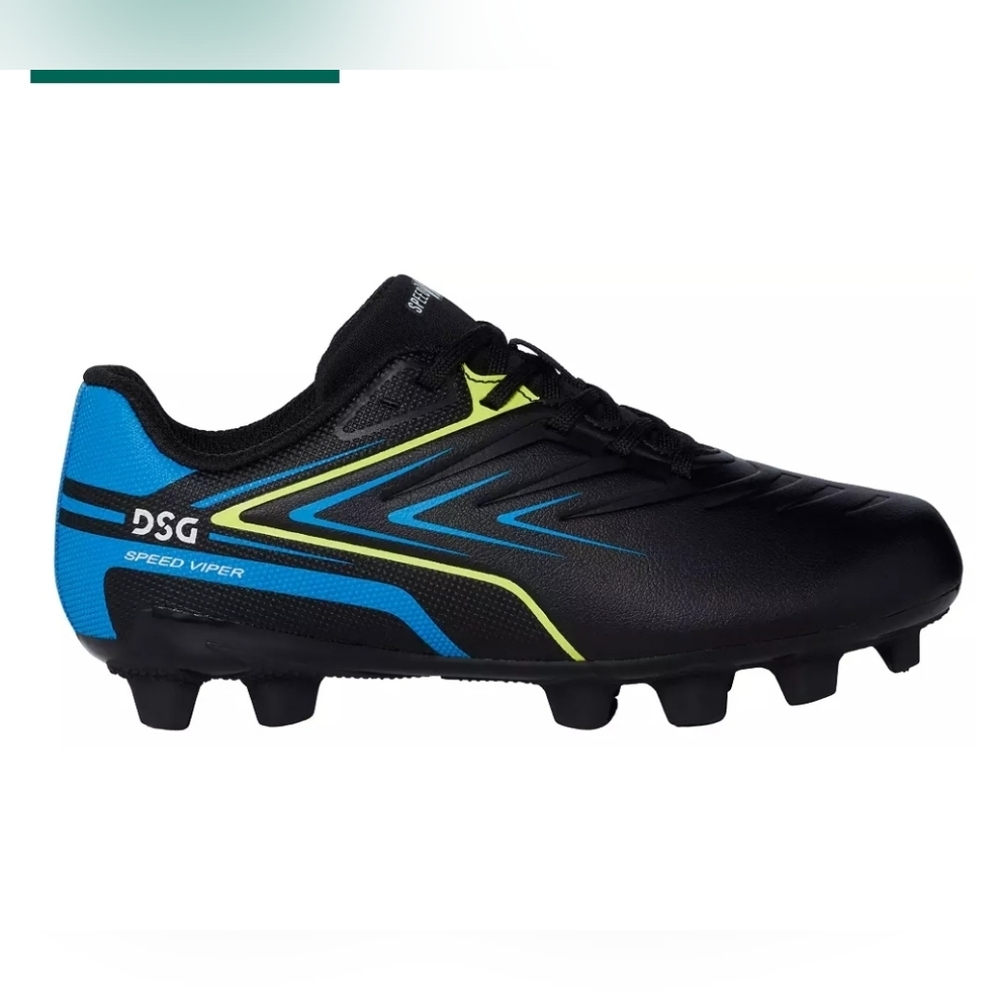 DSG Black and Blue Athletic Soccer Shoes for Speed